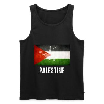 flag of Palestine - Männer Premium Bio Tank Top - Schwarz - Vorne - AI Model Male 178 light (178cm)