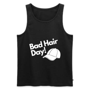 Bad Hair Day - Männer Premium Bio Tank Top - Schwarz - Vorne - Michal (187cm)