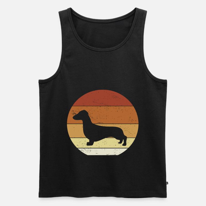 Dackel Geschenkidee - Männer Premium Bio Tank Top - Schwarz