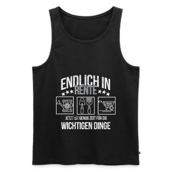 Rentner Hobbygärtner Ruhestand und Gartenarbeit - Männer Premium Bio Tank Top - Schwarz - Vorne - Michal (187cm)