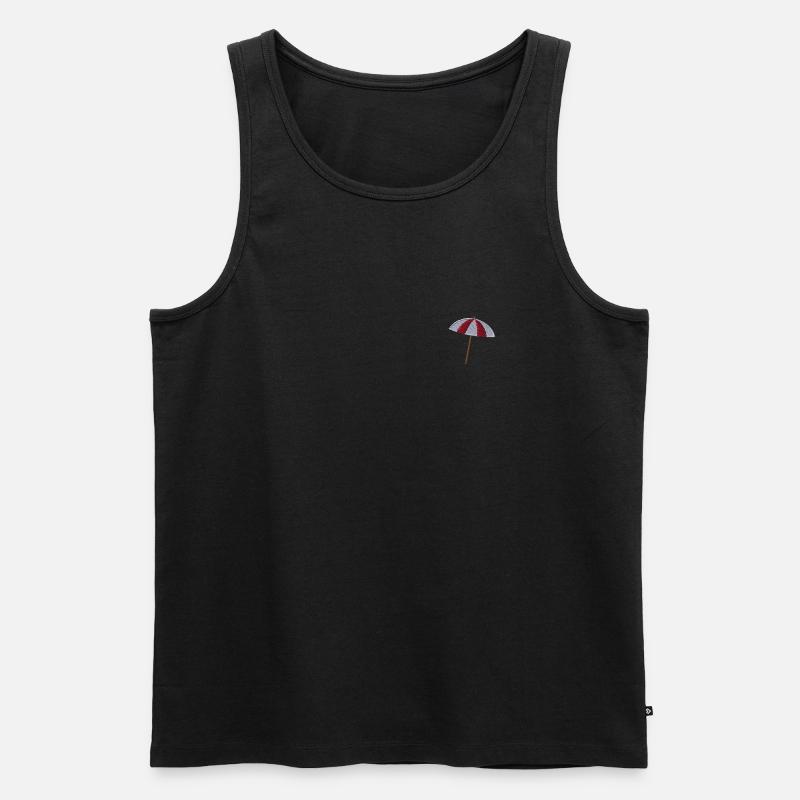 Sonnenschirm bestickt - Männer Premium Bio Tank Top - Schwarz