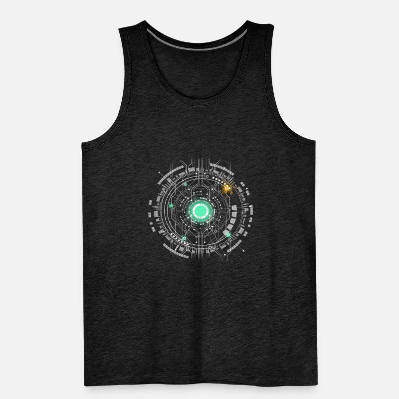 nerd CPU core computer code pc platine geek Hacker Männer Premium Bio Tank Top