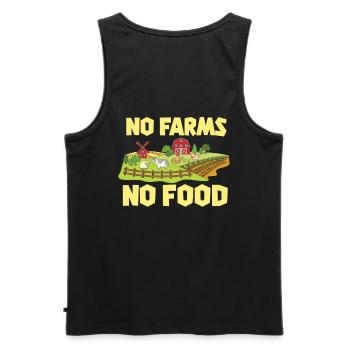 No Farms No Food - Farmer Farmer Gift - Men's Premium Organic Tank Top - black - Back - AI Model Male 178 light (178cm)