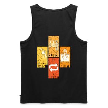 Autos - Männer Premium Bio Tank Top - Schwarz - Hinten - AI Model Male 178 light (178cm)