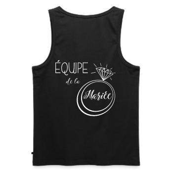 équipe de la mariée - Débardeur bio Premium Homme - noir - Dos - AI Model Male 178 light (178cm)