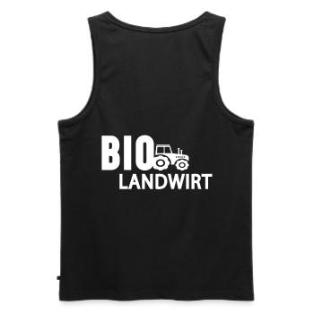 Bio Landwirt Bauer Traktor Landwirtschaft Geschenk - Männer Premium Bio Tank Top - Schwarz - Hinten - AI Model Male 178 light (178cm)