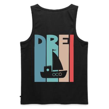 3 Jahre Kindergeburtstag - Männer Premium Bio Tank Top - Schwarz - Hinten - AI Model Male 178 light (178cm)
