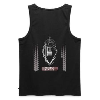 Best Techno Design Without Eyes - Männer Premium Bio Tank Top - Schwarz - Hinten - AI Model Male 178 light (178cm)