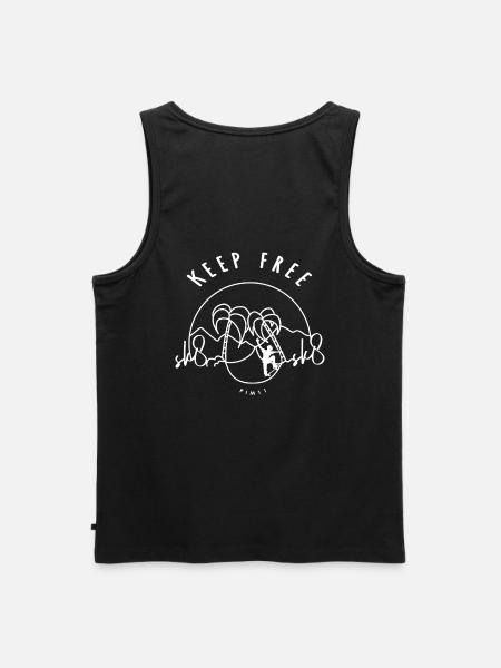 Skate - keepfree (white) - Men's Premium Organic Tank Top - black