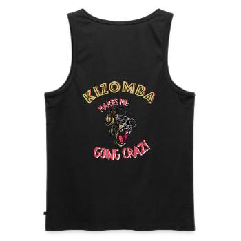 Kizomba me rend fou - Débardeur bio Premium Homme - noir - Dos - AI Model Male 178 light (178cm)