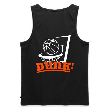 Dunk basketball! - Entraînement sportif d’équipe - Basketball - Débardeur bio Premium Homme - noir - Dos - AI Model Male 178 light (178cm)