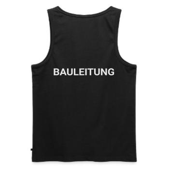Bauleitung - Bauleiter Geschenk - Männer Premium Bio Tank Top - Schwarz - Hinten - AI Model Male 178 light (178cm)