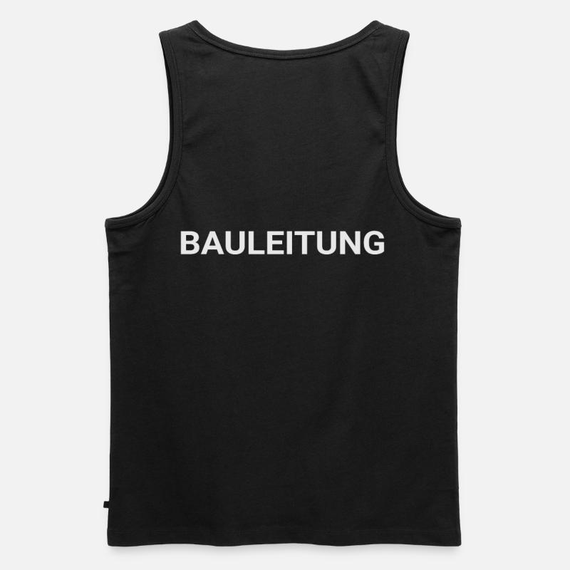 Bauleitung - Bauleiter Geschenk - Männer Premium Bio Tank Top - Schwarz