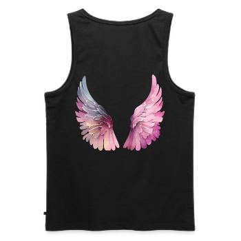 Pastel Watercolor Wings for Women - Men's Premium Organic Tank Top - black - Back - AI Model Male 178 light (178cm)