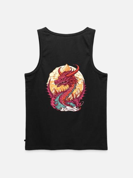 Volcanic Dragon Sunrise - Men's Premium Organic Tank Top - black
