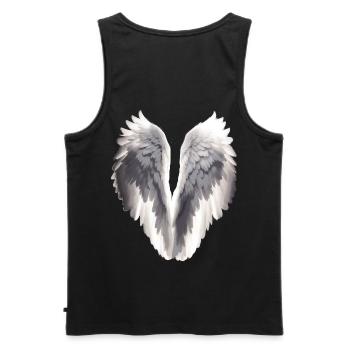 Angel wings - Men's Premium Organic Tank Top - black - Back - AI Model Male 178 light (178cm)