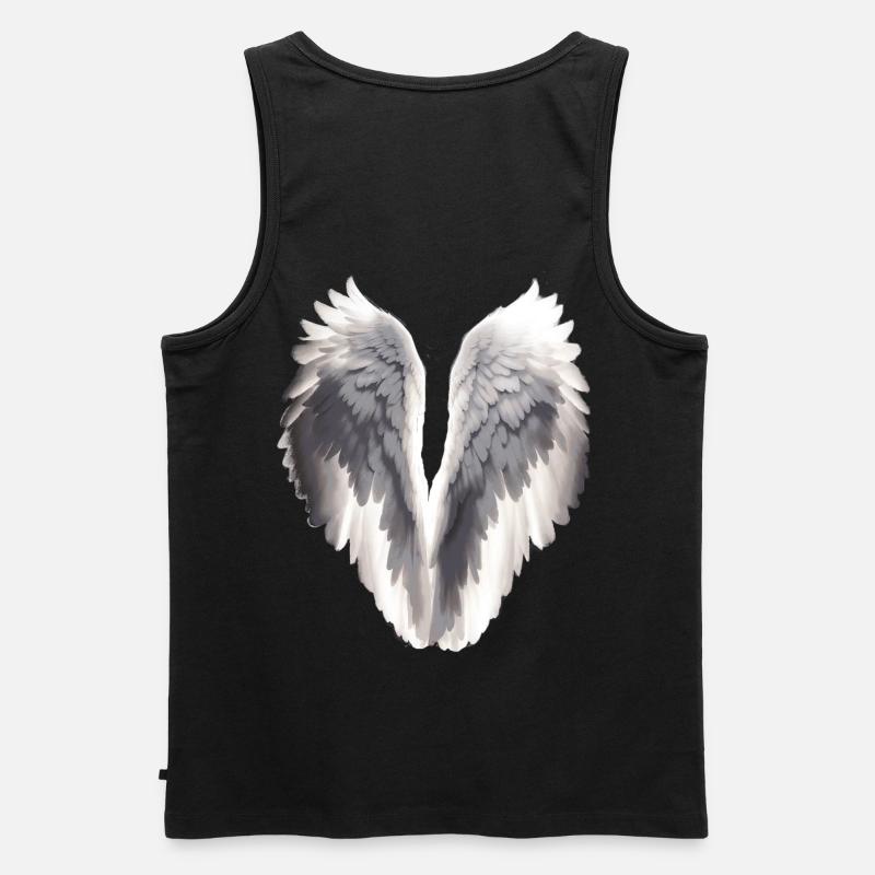 Engelsflügel - Männer Premium Bio Tank Top - Schwarz
