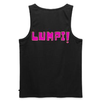 Lumpi! - Männer Premium Bio Tank Top - Schwarz - Hinten - AI Model Male 178 light (178cm)