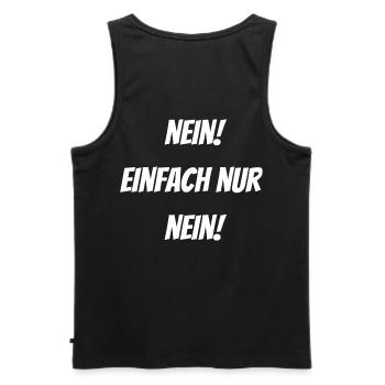 Nein einfach nur Nein! - Männer Premium Bio Tank Top - Schwarz - Hinten - AI Model Male 178 light (178cm)