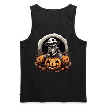Halloween 4 - Männer Premium Bio Tank Top - Schwarz - Hinten - AI Model Male 178 light (178cm)