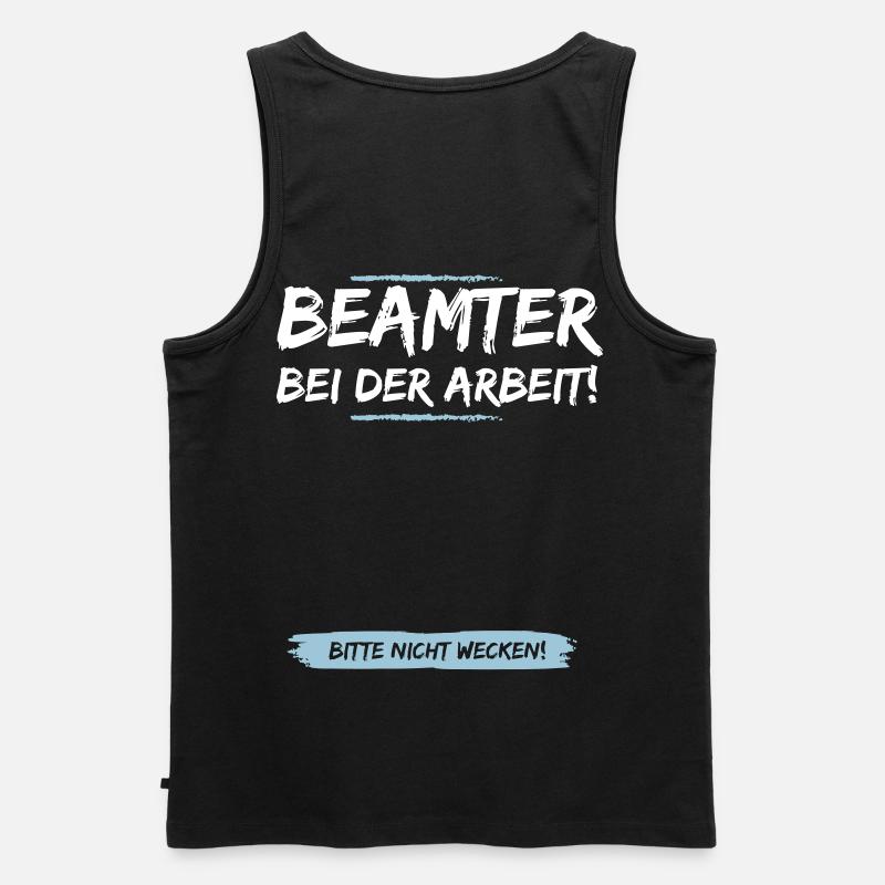 Der Schlafende Beamte - Männer Premium Bio Tank Top - Schwarz