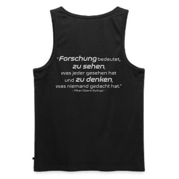 "Forschung bedeutet zu ....." Albert Szent-Györgyi - Männer Premium Bio Tank Top - Schwarz - Hinten - AI Model Male 178 light (178cm)