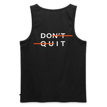 Sport Don't Quit Motivation Do It - Men's Premium Organic Tank Top - black - Back - AI Model Male 178 light (178cm)