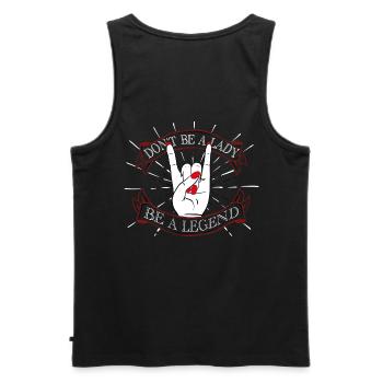 dont be a lady be a legend konzert sängerin tour - Männer Premium Bio Tank Top - Schwarz - Hinten - AI Model Male 178 light (178cm)