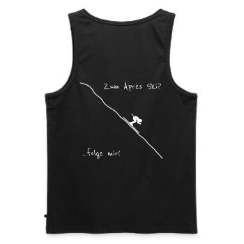 apres ski folge mir schifahren winter schiurlaub - Männer Premium Bio Tank Top - Schwarz - Hinten - AI Model Male 178 light (178cm)