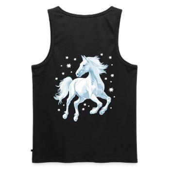 Cheval avec des étoiles - Débardeur bio Premium Homme - noir - Dos - AI Model Male 178 light (178cm)