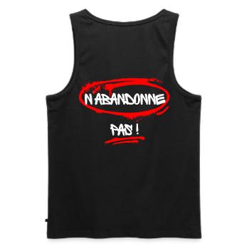Humorvoller Slogan gegen die Krankheit - Männer Premium Bio Tank Top - Schwarz - Hinten - AI Model Male 178 light (178cm)