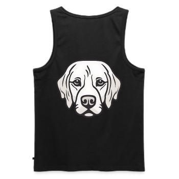 Faithful look - Men's Premium Organic Tank Top - black - Back - AI Model Male 178 light (178cm)