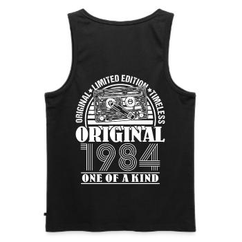 40. Geburtstag - Männer Premium Bio Tank Top - Schwarz - Hinten - AI Model Male 178 light (178cm)