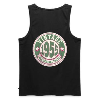 Design Vintage 1955 Alle Originalteile - Männer Premium Bio Tank Top - Schwarz - Hinten - AI Model Male 178 light (178cm)