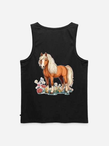 Pferd auf Wiese - Männer Premium Bio Tank Top - Schwarz