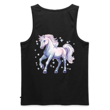 Pferd mit Sternen - Männer Premium Bio Tank Top - Schwarz - Hinten - AI Model Male 178 light (178cm)