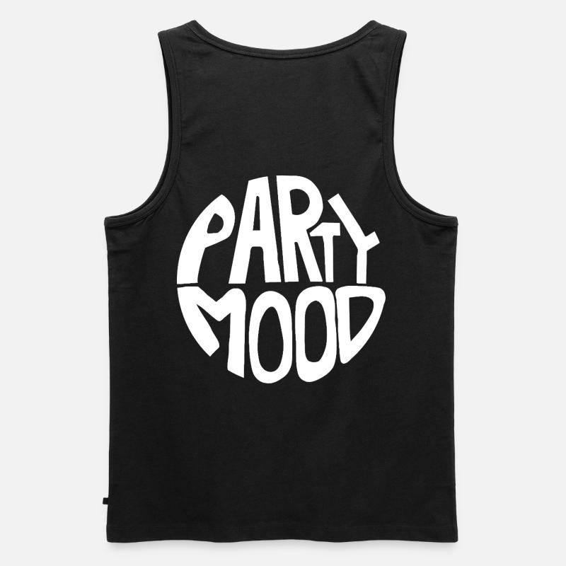 Party Mood - Männer Premium Bio Tank Top - Schwarz