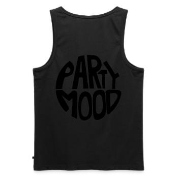 Party Mood - Men's Premium Organic Tank Top - black - Back - AI Model Male 178 light (178cm)