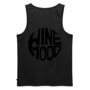 Wine Mood - Männer Premium Bio Tank Top - Schwarz - Hinten - AI Model Male 178 light (178cm)