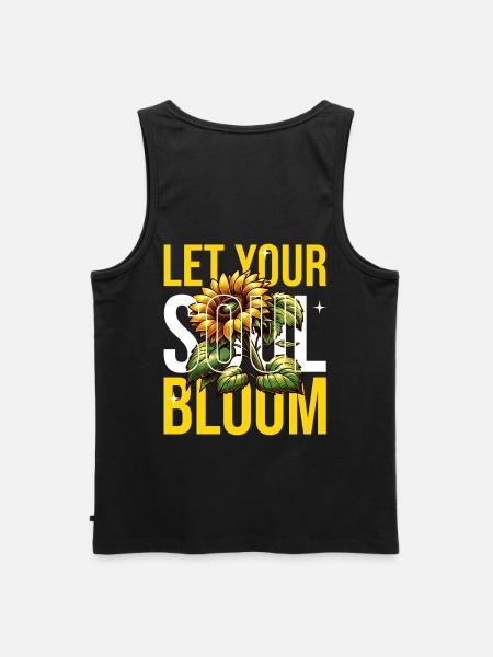 Lass deine Seele blühen - Männer Premium Bio Tank Top - Schwarz