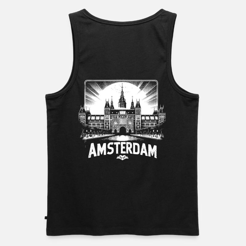Cool Shirt Design from AMSTERDAM - Männer Premium Bio Tank Top - Schwarz