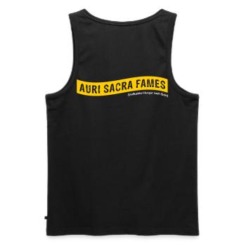 Auri sacra fames (lateinisch) >Vectorgraphic - Männer Premium Bio Tank Top - Schwarz - Hinten - AI Model Male 178 light (178cm)