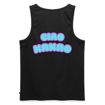Cheeky graffiti design with pastel colors - Men's Premium Organic Tank Top - black - Back - AI Model Male 178 light (178cm)