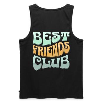 Best Friendship Club Design - Men's Premium Organic Tank Top - black - Back - AI Model Male 178 light (178cm)