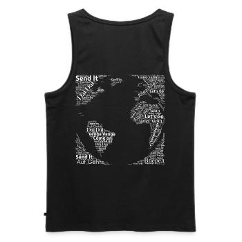 We Cheer For You - White - Männer Premium Bio Tank Top - Schwarz - Hinten - AI Model Male 178 light (178cm)