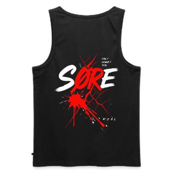 T-shirts urbains streetwear - Débardeur bio Premium Homme - noir - Dos - AI Model Male 178 light (178cm)