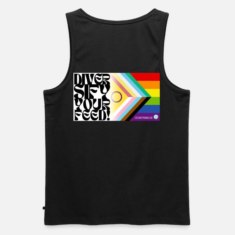 🌈♿ Pride & Disability – Inklusive Flagge - Männer Premium Bio Tank Top - Schwarz