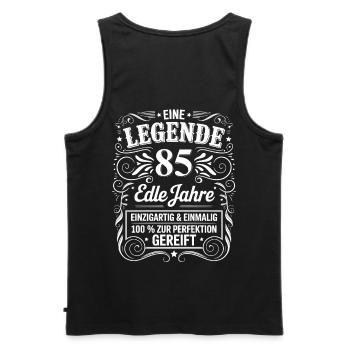 Eine Legende Edle 85 Jahre 85. Geburtstag Geschenk - Männer Premium Bio Tank Top - Schwarz - Hinten - AI Model Male 178 light (178cm)