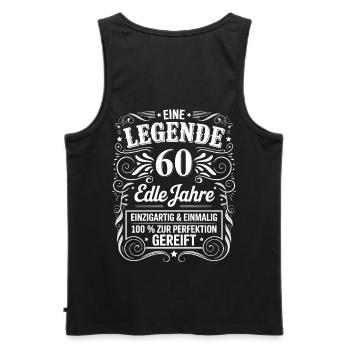 Une légende noble 60 ans 60e anniversaire cadeau - Débardeur bio Premium Homme - noir - Dos - AI Model Male 178 light (178cm)