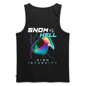 SNOW HELL 2.0 | High Intensity | Winter Sports - Men's Premium Organic Tank Top - black - Back - AI Model Male 178 light (178cm)